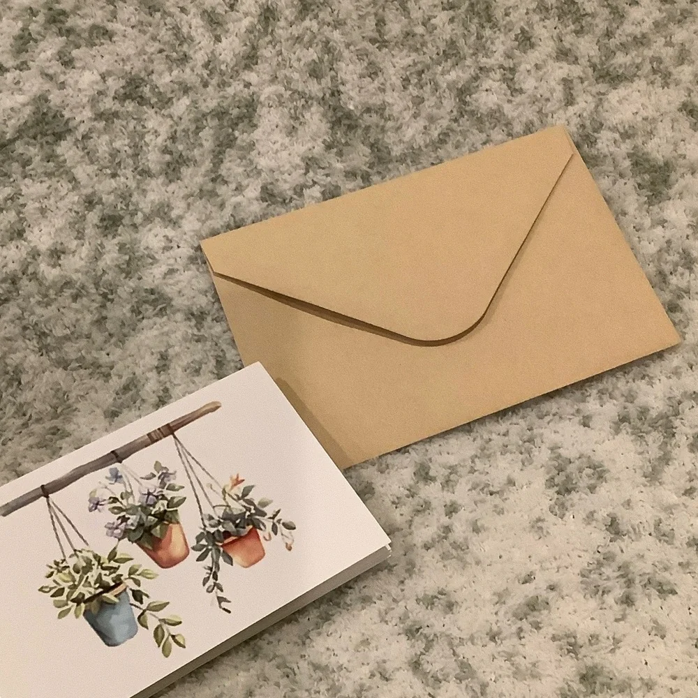 Hanging Plants Watercolor Note Cards Greeting Cards Set of 6 NWT Handcrafted - Picture 15 of 16